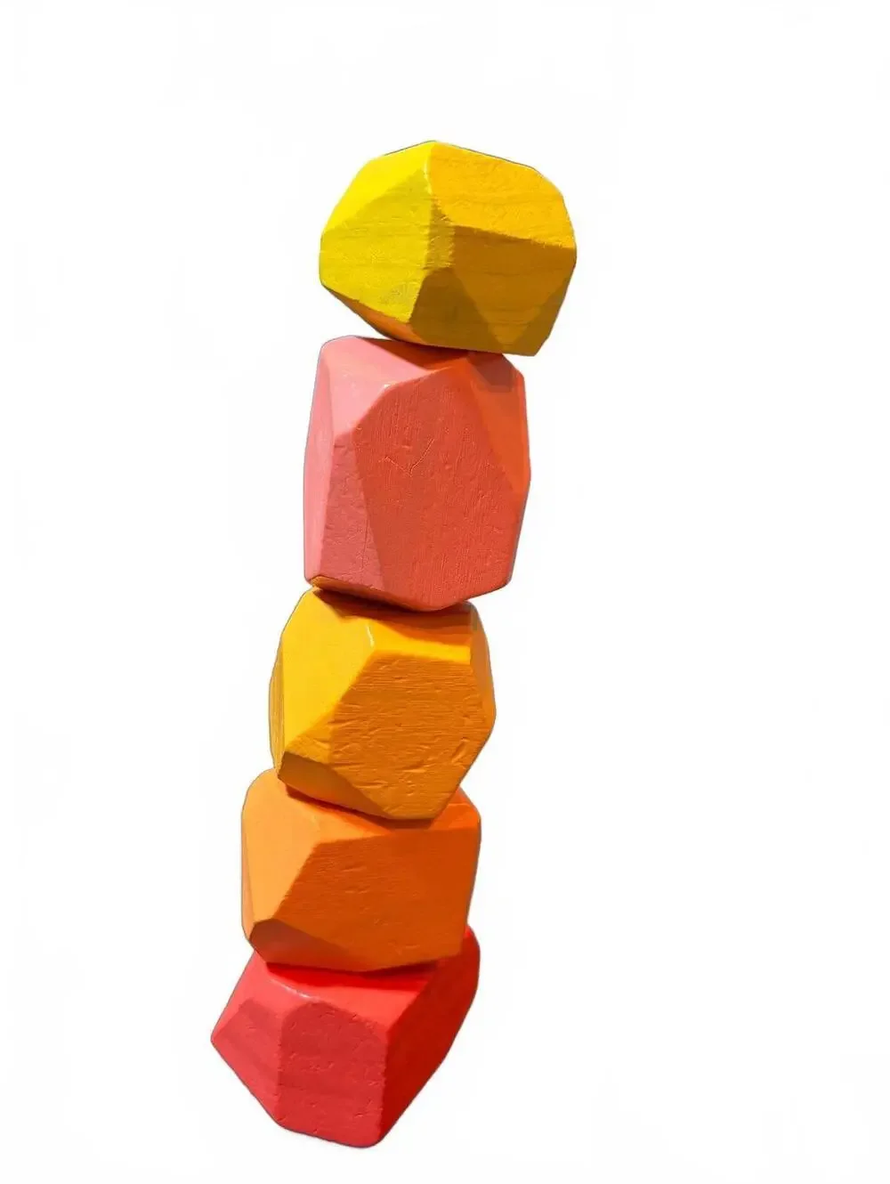 Lovevery Wooden Stacking Stones Thinker Play Kit 11-12 Months Sunset Colors